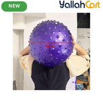 Thick Inflatable Yoga & Exercise Ball with Massage Discs