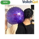 Thick Inflatable Yoga & Exercise Ball with Massage Discs
