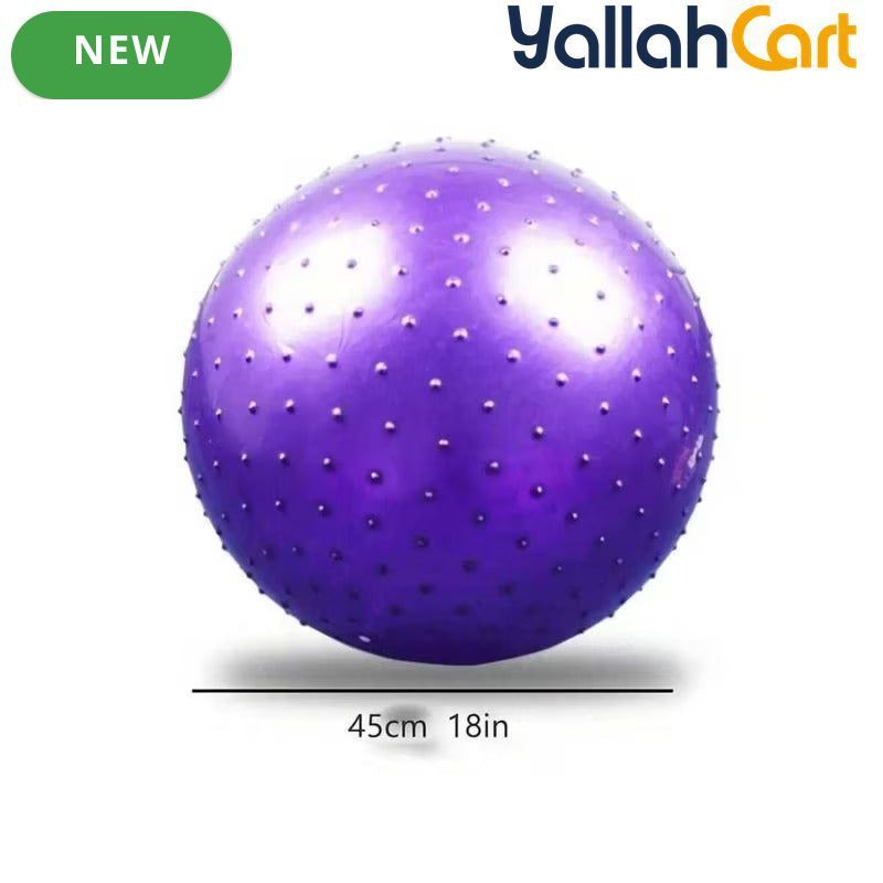 Thick Inflatable Yoga & Exercise Ball with Massage Discs