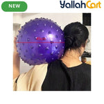 Thick Inflatable Yoga & Exercise Ball with Massage Discs