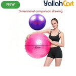 Thick Inflatable Yoga & Exercise Ball with Massage Discs