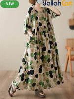 Plus Size Halloween Bat Sleeve Maxi Dress with Pockets
