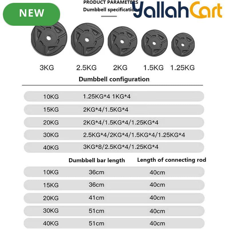 3-in-1 Adjustable Dumbbell & Barbell Set – 30kg