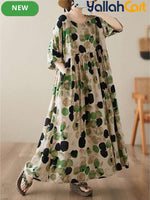 Plus Size Halloween Bat Sleeve Maxi Dress with Pockets