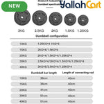 3-in-1 Adjustable Dumbbell & Barbell Set – 30kg
