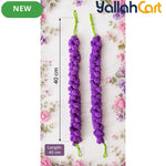 2-Piece Lilac Handmade Crochet Gajrey – Elegant Floral Hair Accessories for Women