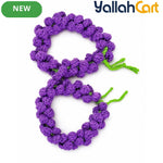 2-Piece Lilac Handmade Crochet Gajrey – Elegant Floral Hair Accessories for Women