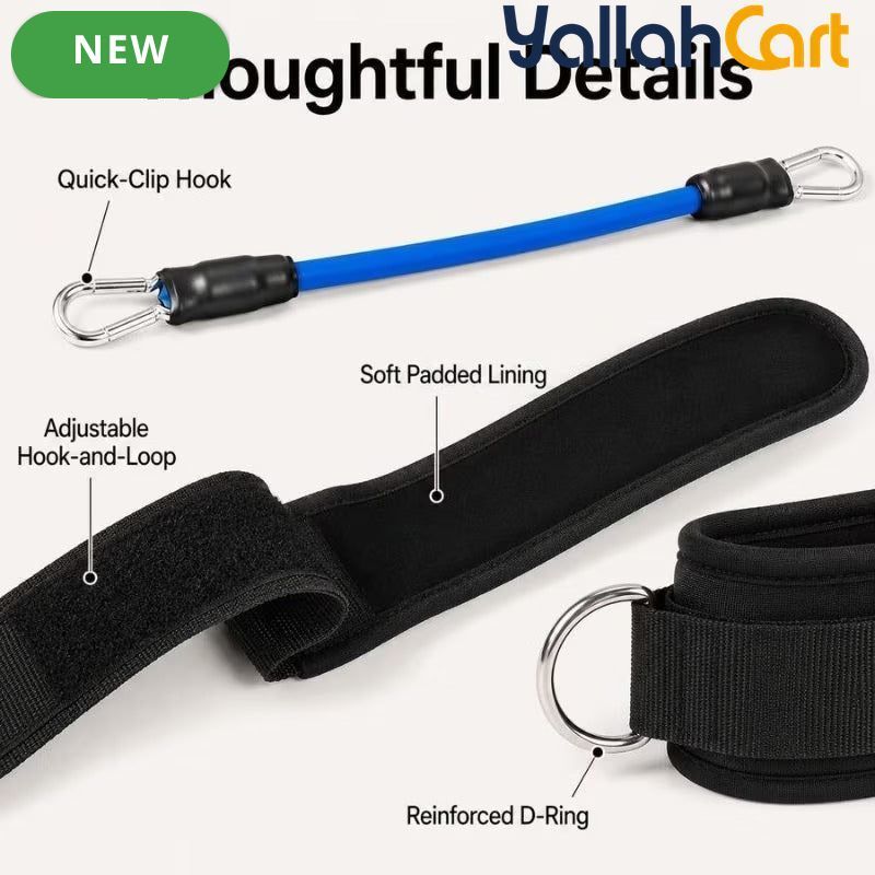 6-Piece Adjustable Ankle Resistance Band Set