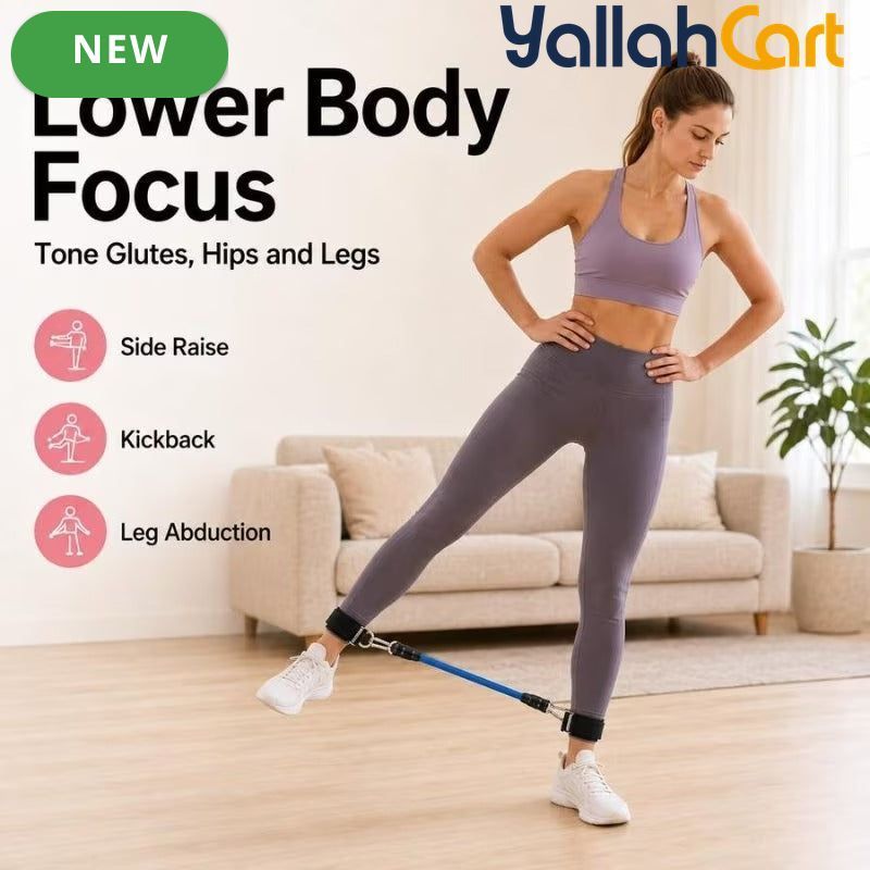 6-Piece Adjustable Ankle Resistance Band Set
