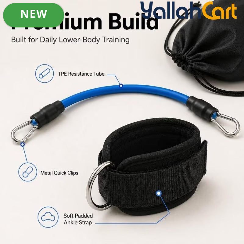 6-Piece Adjustable Ankle Resistance Band Set