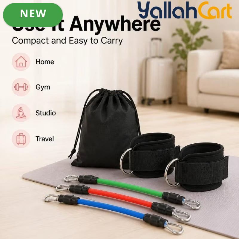6-Piece Adjustable Ankle Resistance Band Set