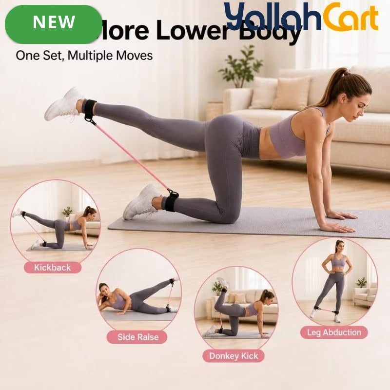 6-Piece Adjustable Ankle Resistance Band Set