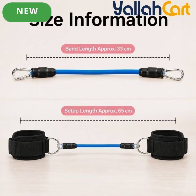 6-Piece Adjustable Ankle Resistance Band Set
