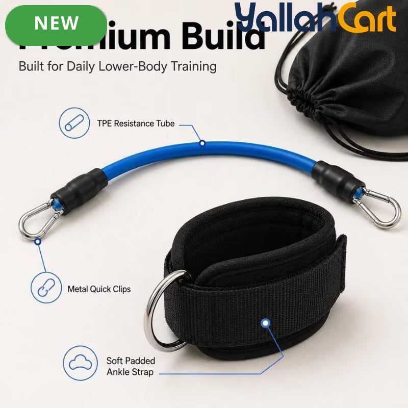 6-Piece Adjustable Ankle Resistance Band Set