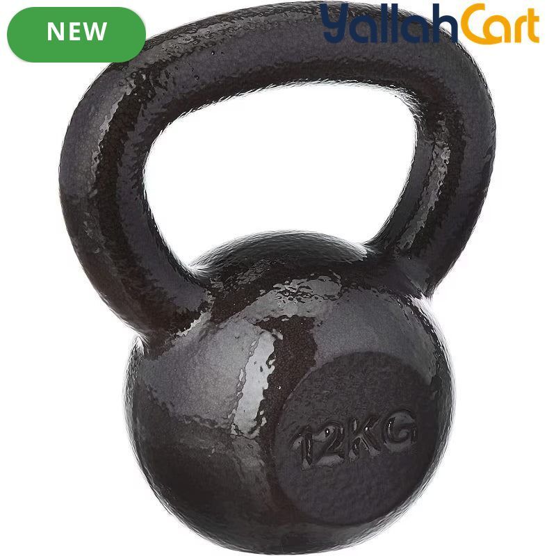 Stainless Steel Kettlebell – 12kg, Black