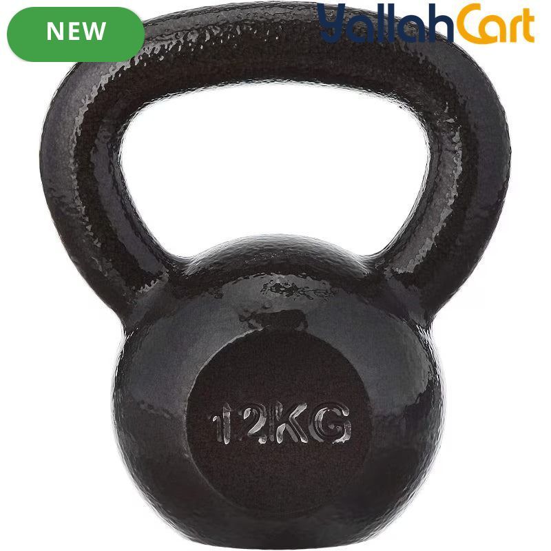 Stainless Steel Kettlebell – 12kg, Black