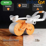 Auto-Rebound Ab Roller with Elbow Supports & Phone Holder