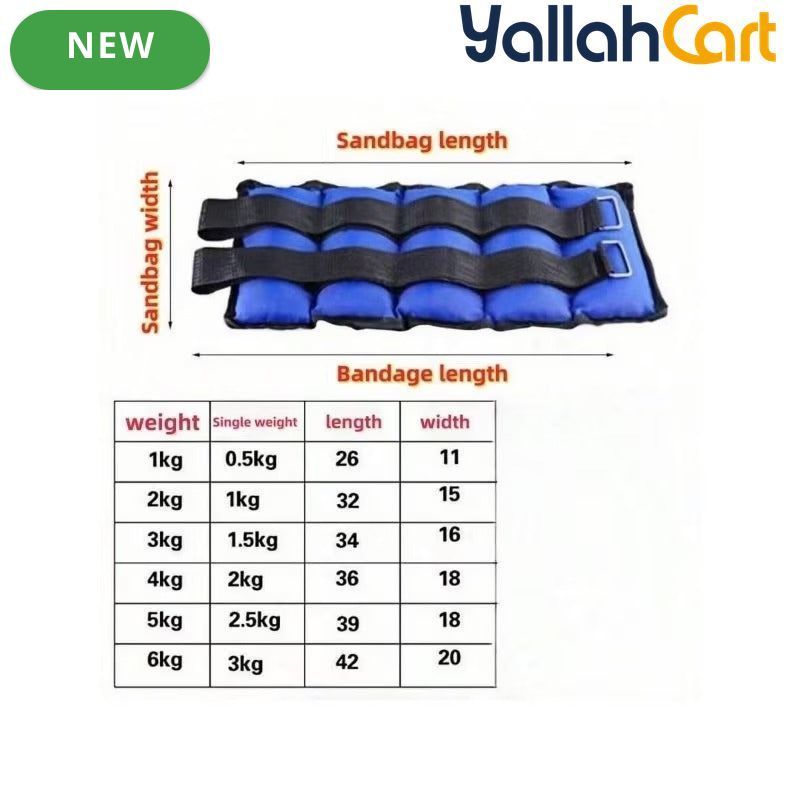 Adjustable 1–6kg Wrist & Ankle Sandbag Weights