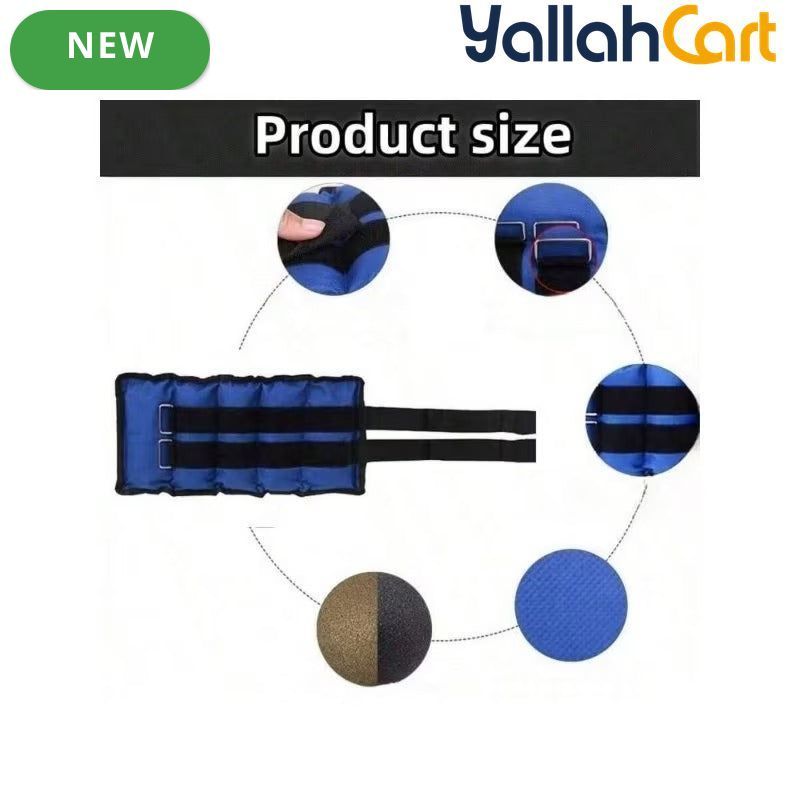 Adjustable 1–6kg Wrist & Ankle Sandbag Weights