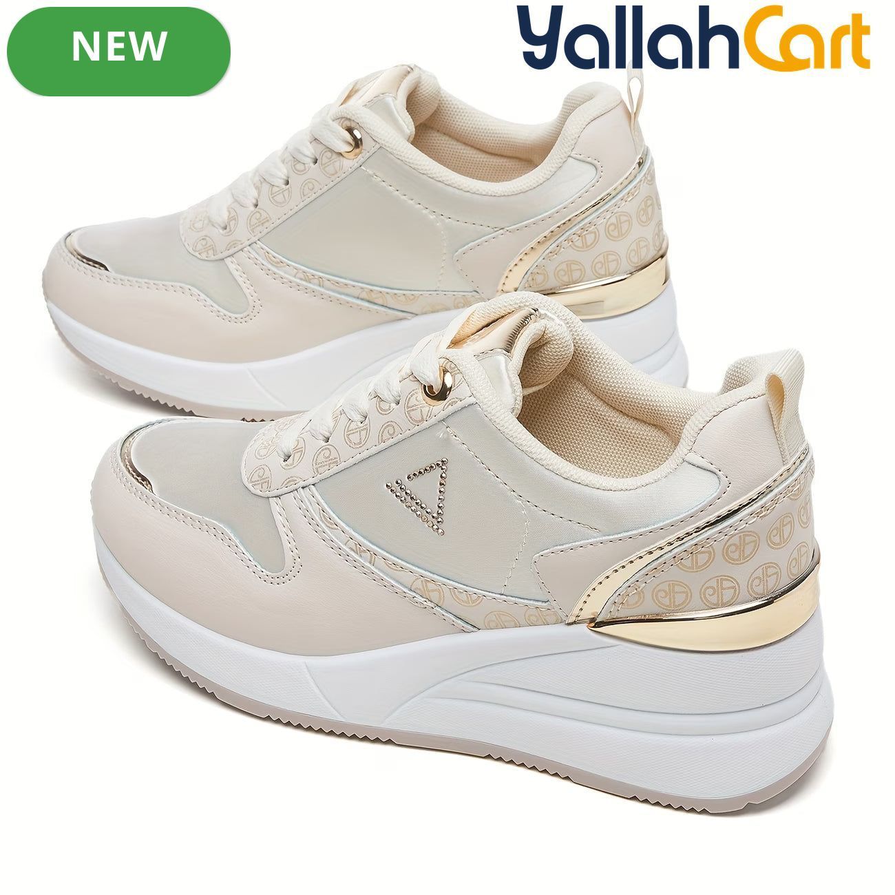 Women's British-Style Thick-Soled Wedge Heel Sports Sneakers