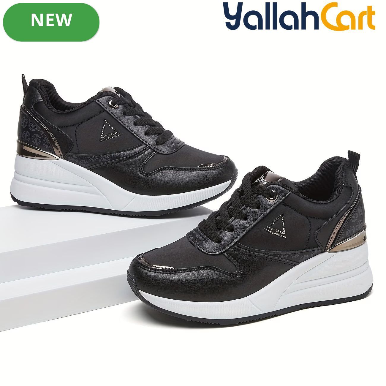 Women's British-Style Thick-Soled Wedge Heel Sports Sneakers