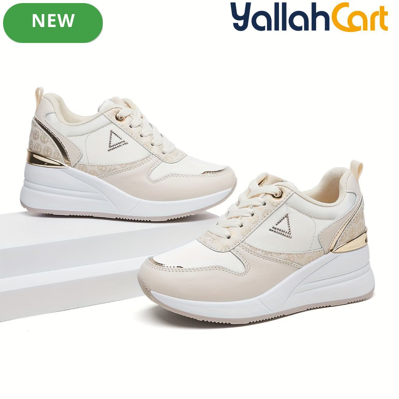 Women's British-Style Thick-Soled Wedge Heel Sports Sneakers
