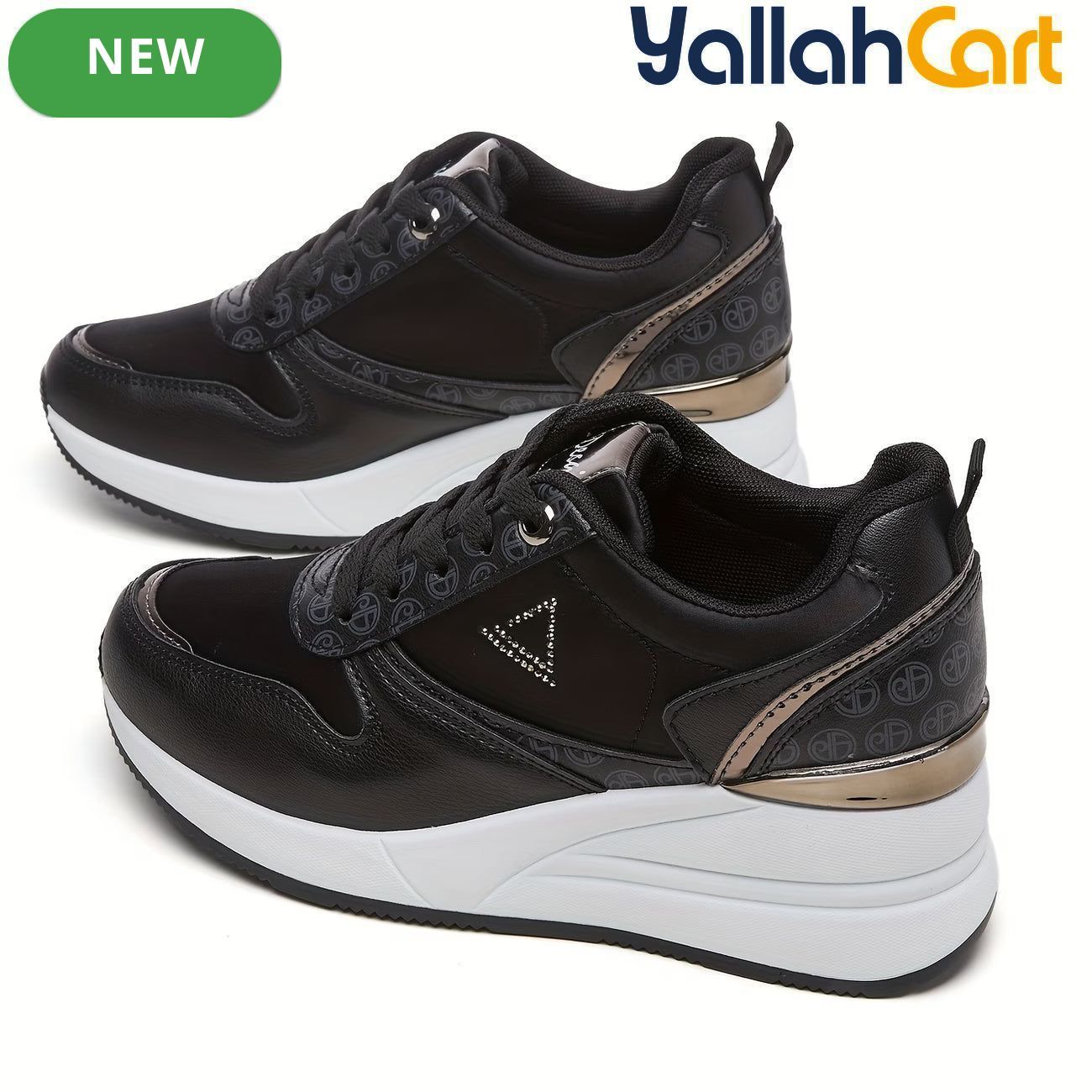 Women's British-Style Thick-Soled Wedge Heel Sports Sneakers