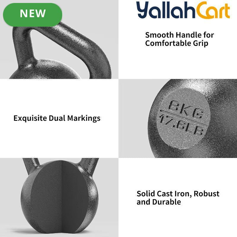 Brewron Cast Iron Kettlebell – 4kg to 24kg