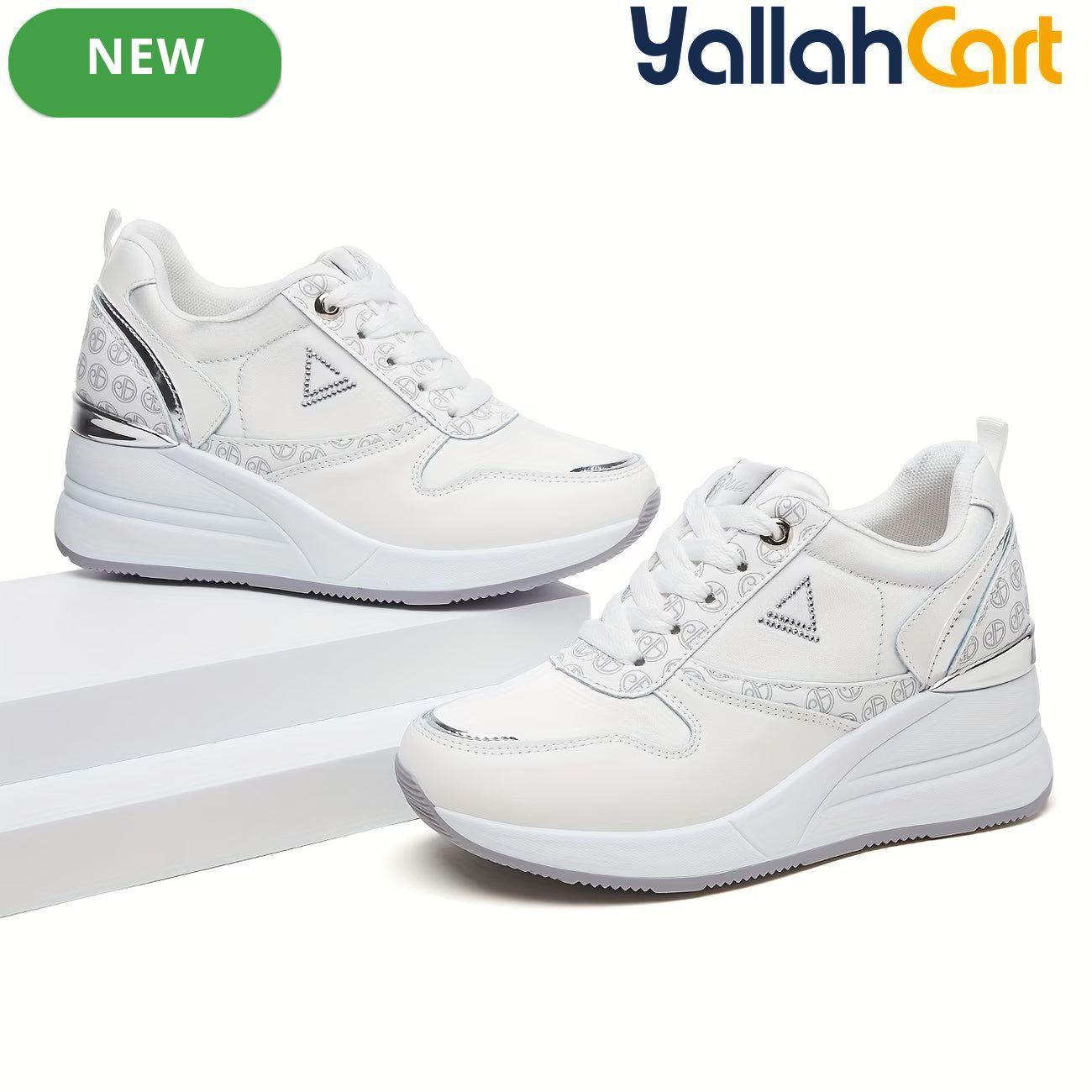 Women's British-Style Thick-Soled Wedge Heel Sports Sneakers