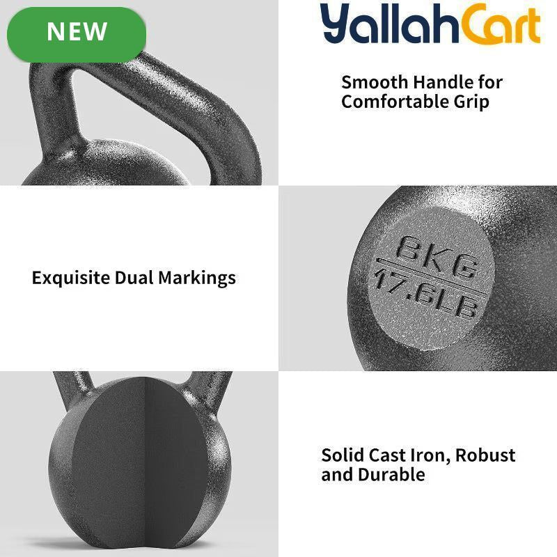 Brewron Cast Iron Kettlebell – 4kg to 24kg