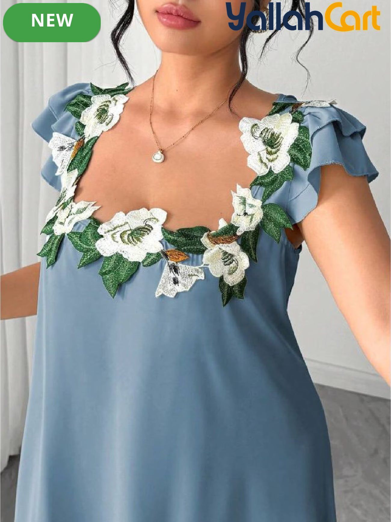 Elegant Plus Size Green Floral Lace Maxi Dress
