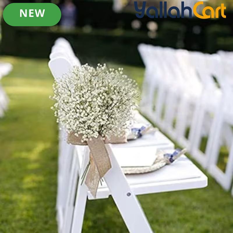 12-Piece Artificial Gypsophila Baby’s Breath Flowers – White Fake Flowers for Décor & Floral Arrangements