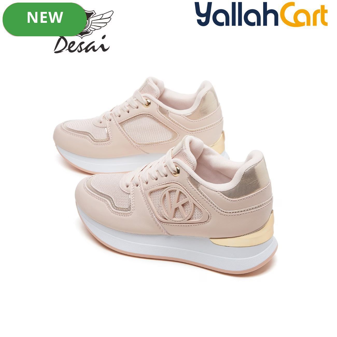 Desai Women's Retro Platform Running Sneakers-Pink