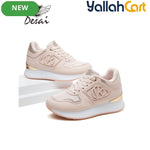 Desai Women's Retro Platform Running Sneakers-Pink