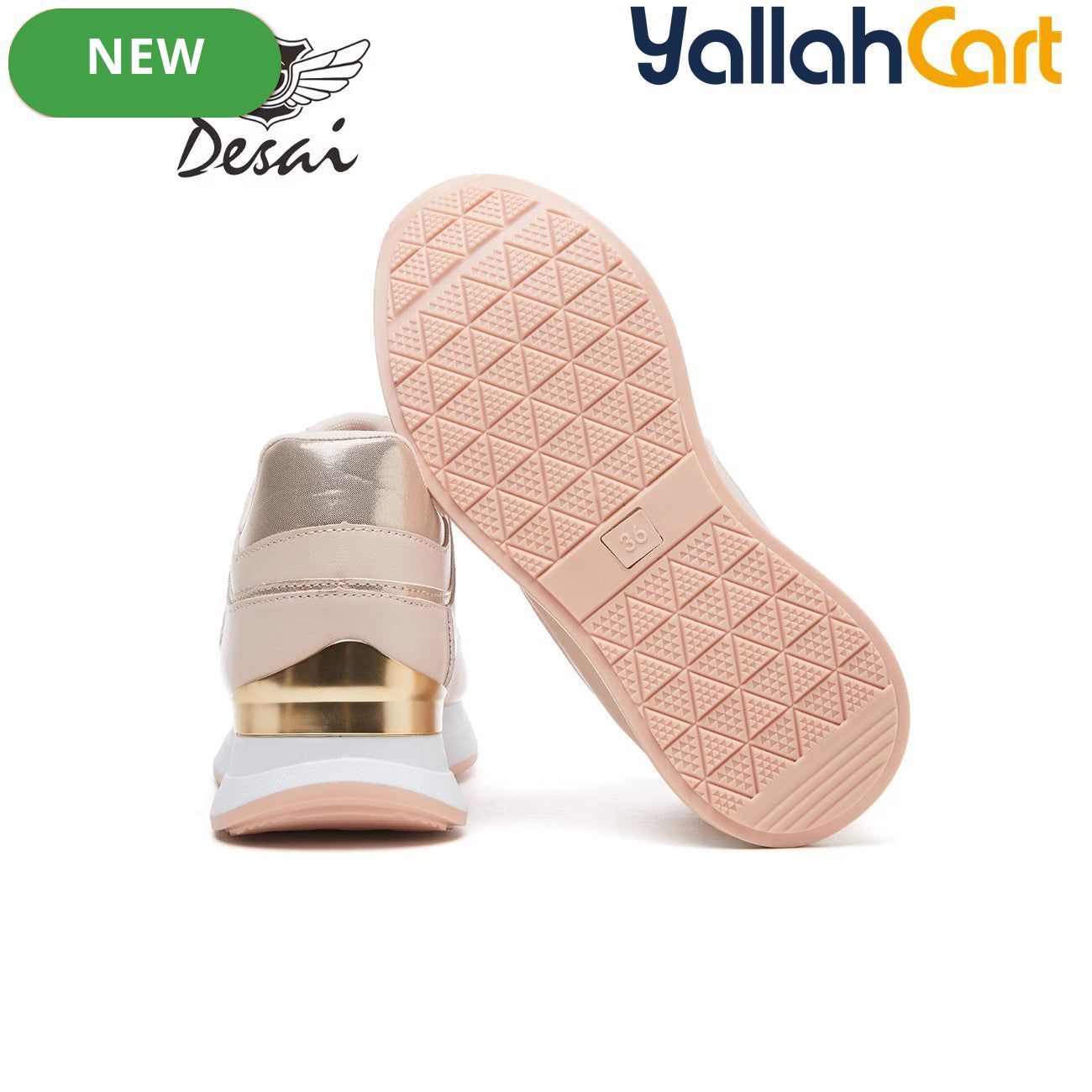 Desai Women's Retro Platform Running Sneakers-Pink