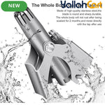 3-Piece Portable Manual Nose Hair Trimmer – Stainless Steel Color, Compact Size, Waterproof & Battery-Free