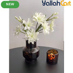 Luxury Tortoiseshell Glass Vase – Vintage Wabi-Sabi Cylinder Flower Holder with Tiger Design