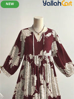 Plus Size Women’s Boho Floral Maxi Dress – Oversized Casual Long Dress