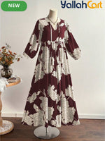 Plus Size Women’s Boho Floral Maxi Dress – Oversized Casual Long Dress