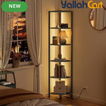 Yanara 6-Tier Corner Shelf with LED Lighting – 166cm Ladder-Style Storage Organizer