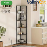 Yanara 6-Tier Corner Shelf with LED Lighting – 166cm Ladder-Style Storage Organizer