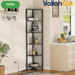 Yanara 6-Tier Corner Shelf with LED Lighting – 166cm Ladder-Style Storage Organizer