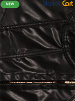 Plus Size Women’s Sweetheart Neck Faux Leather Mini Dress with Spaghetti Straps
