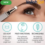 Lipstick-Style 4-in-1 Electric Eyebrow Trimmer – Portable Rechargeable Face Hair Remover for Women, Pink, Compact Size