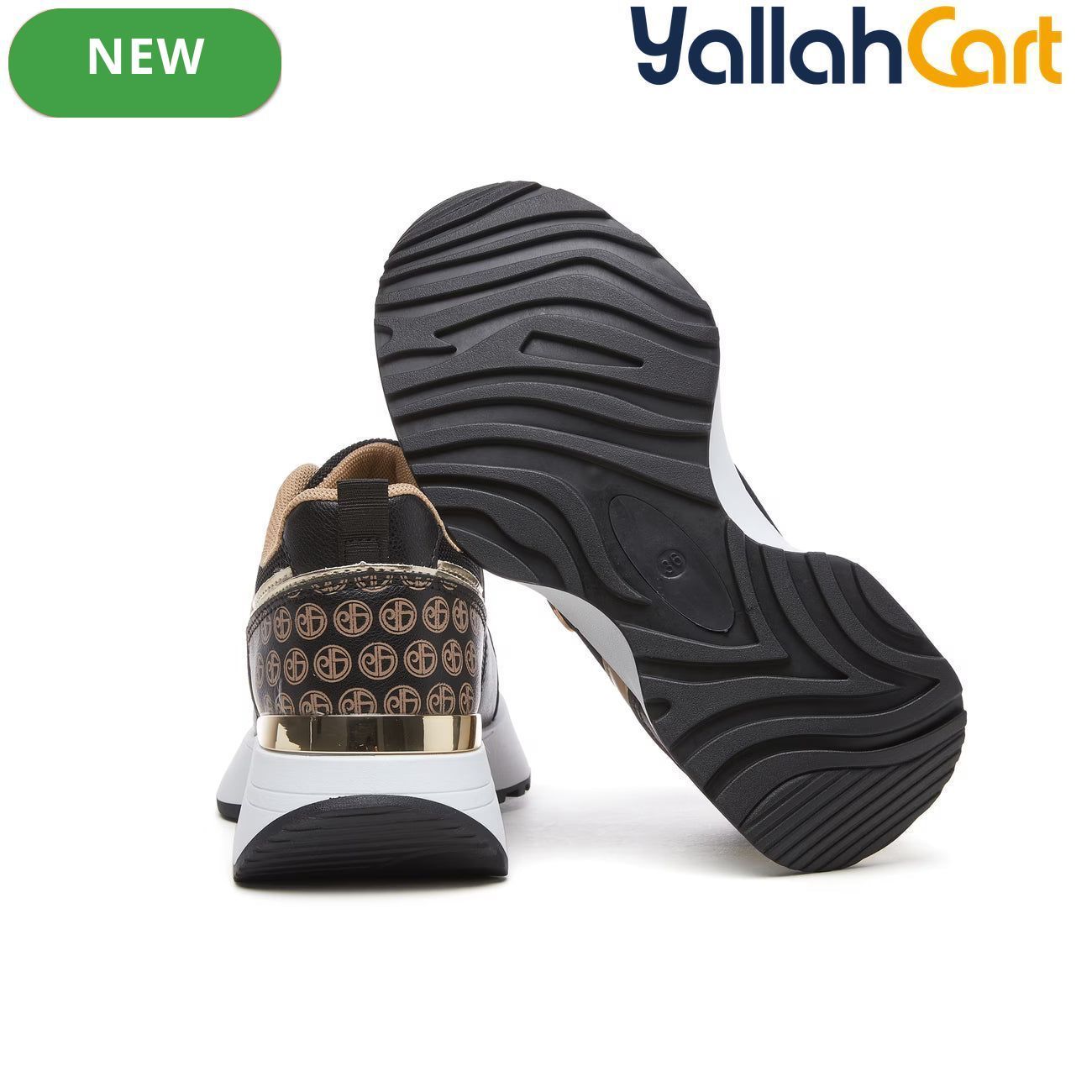 Desai Women's Comfortable Everyday Sneakers – Lightweight Thick-Sole Casual Shoes-Black