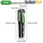 Rechargeable Electric Vacuum Hair Trimmer – Green, [Size] | Self-Suction Beard & Hair Clipper with Hair Storage System