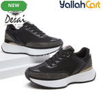 Desai Women's Airy Summer Athletic Sneakers – Lightweight Thick-Sole Casual Shoes