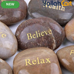 25-Piece Inspirational Engraved Stones – Encouragement Rocks for Gifts & Home Décor