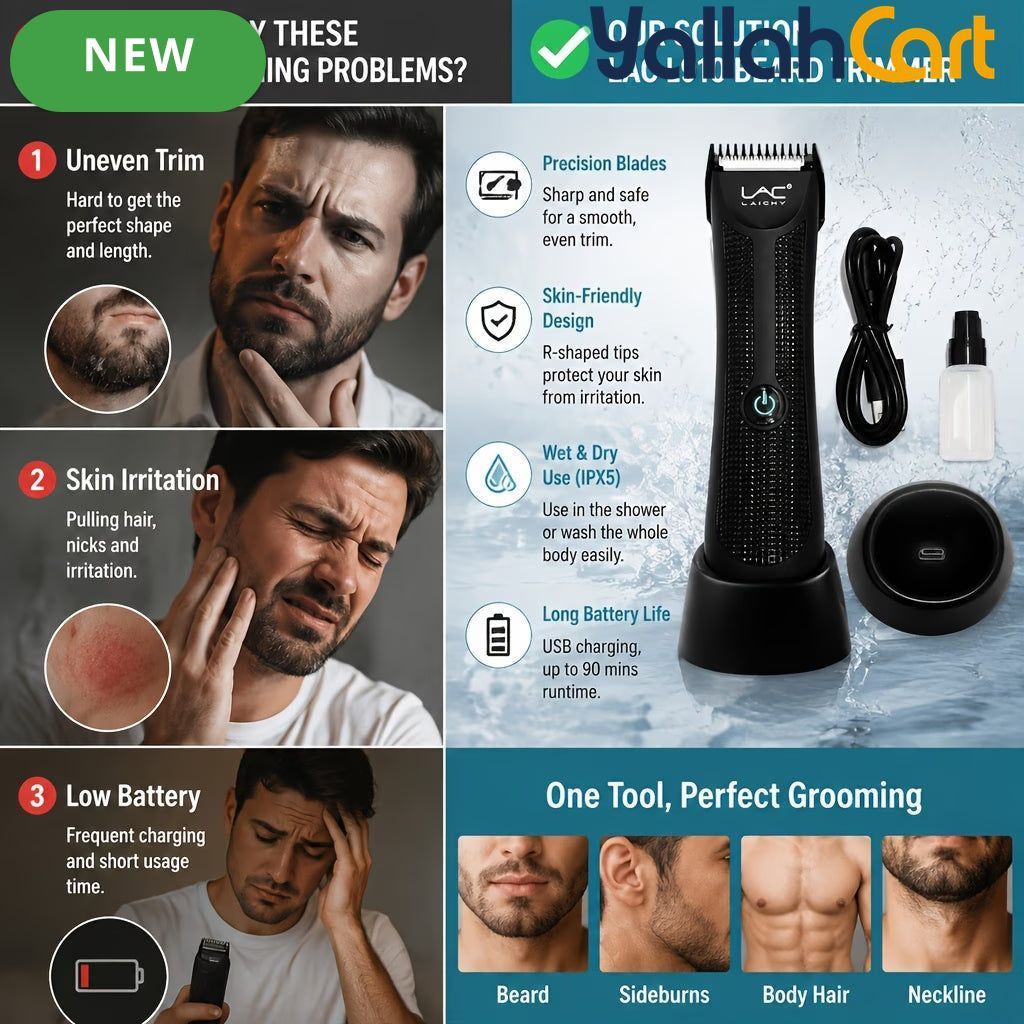 Home Men Grooming Trimmer Kit – Black