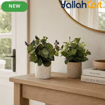 2-Piece Artificial Potted Plants – Mini Faux Greenery for Home & Office Desk Décor